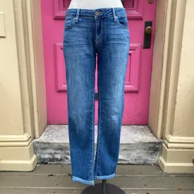 Paige rolled straight jeans size 4