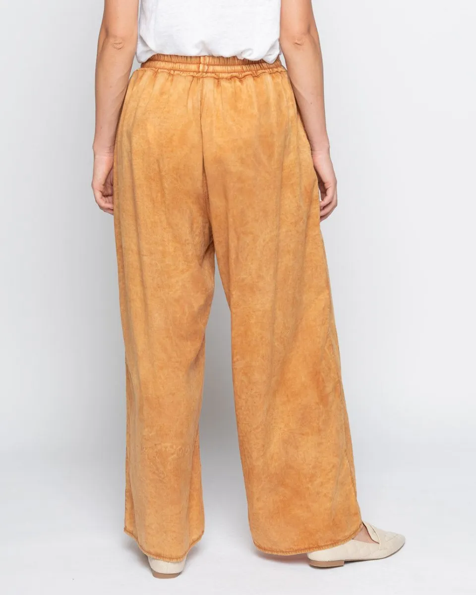 Pleated Washed Palazzo Pant