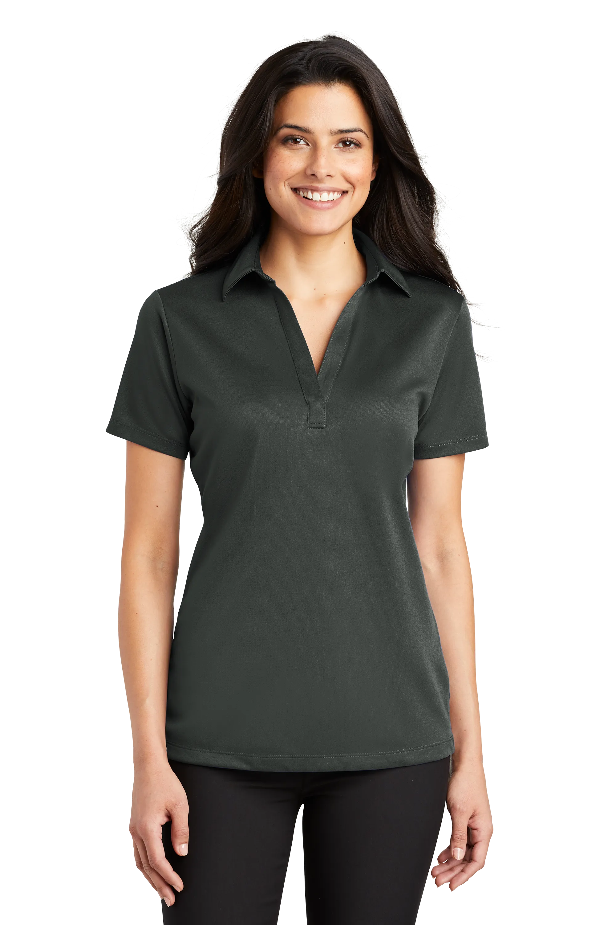 Port Authority® Women's Silk Touch™ Performance Polo - Steel Grey