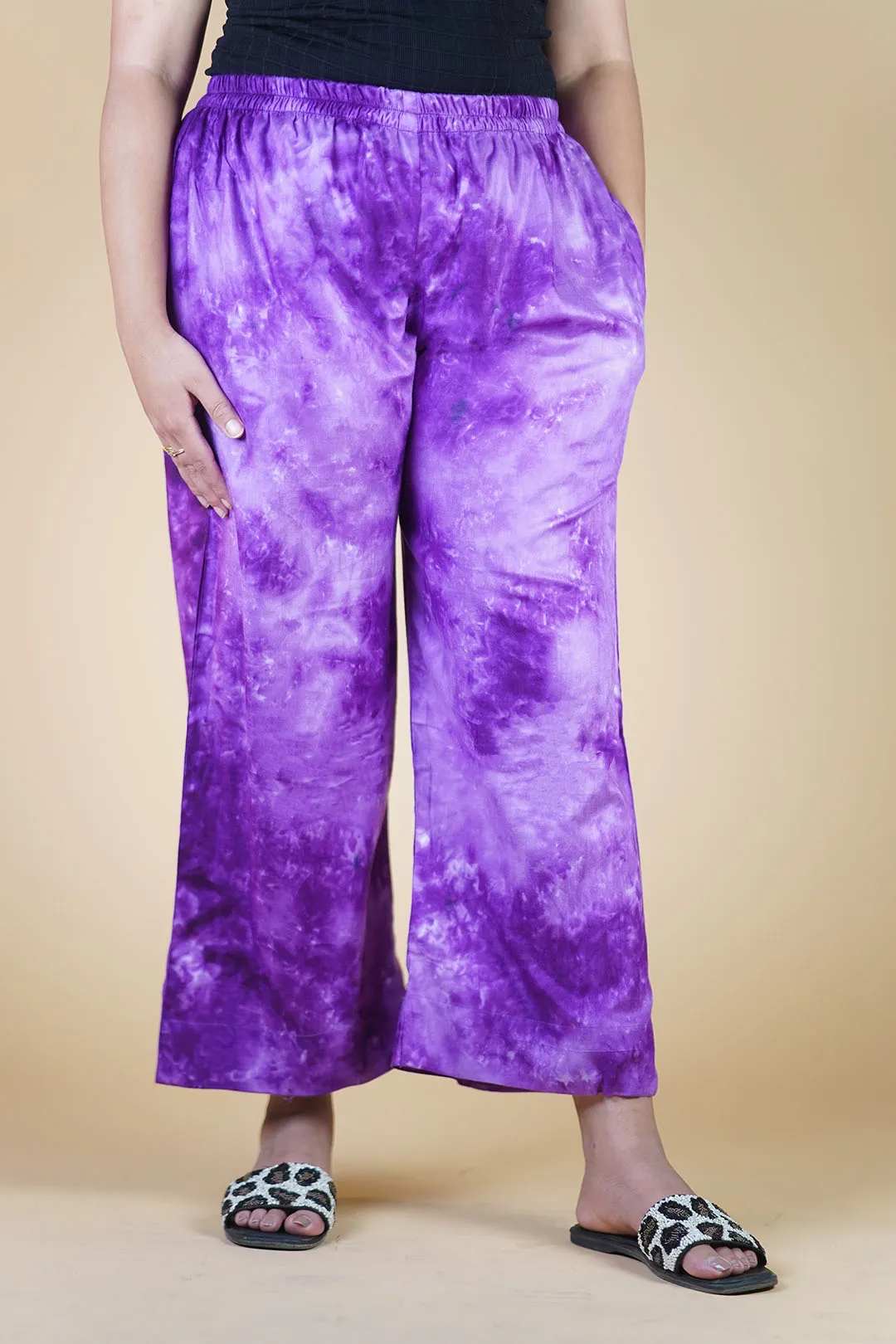 Purple Rayon TieDyePalazzo