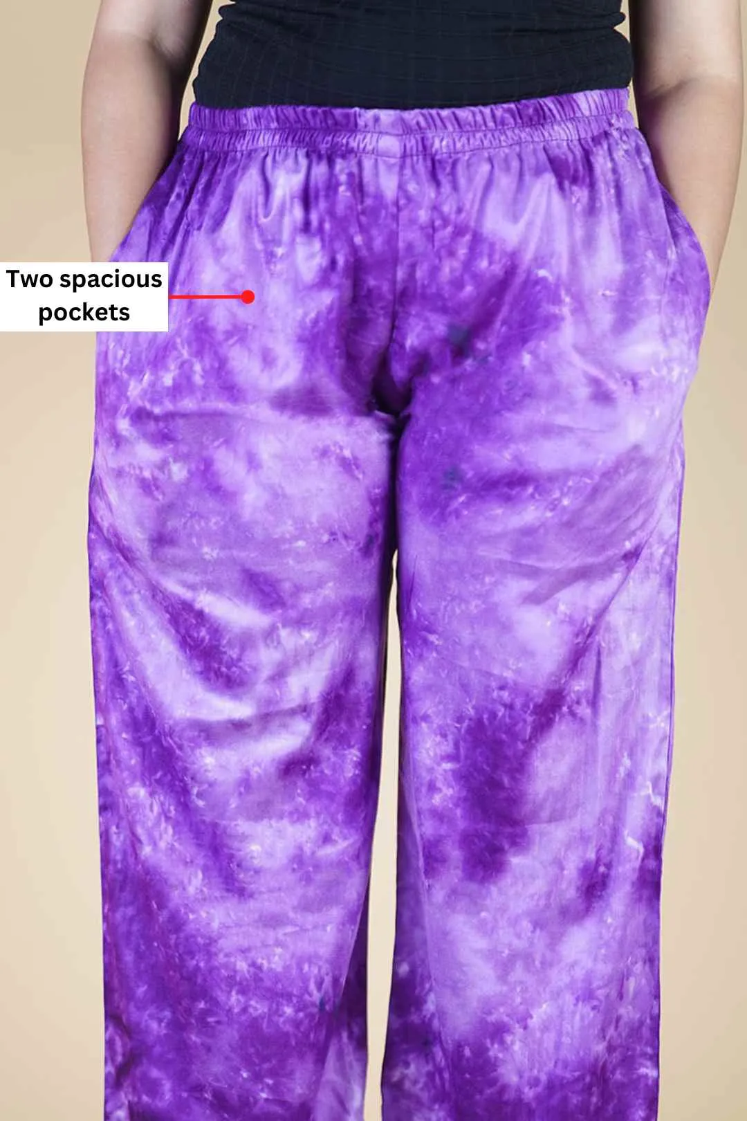 Purple Rayon TieDyePalazzo