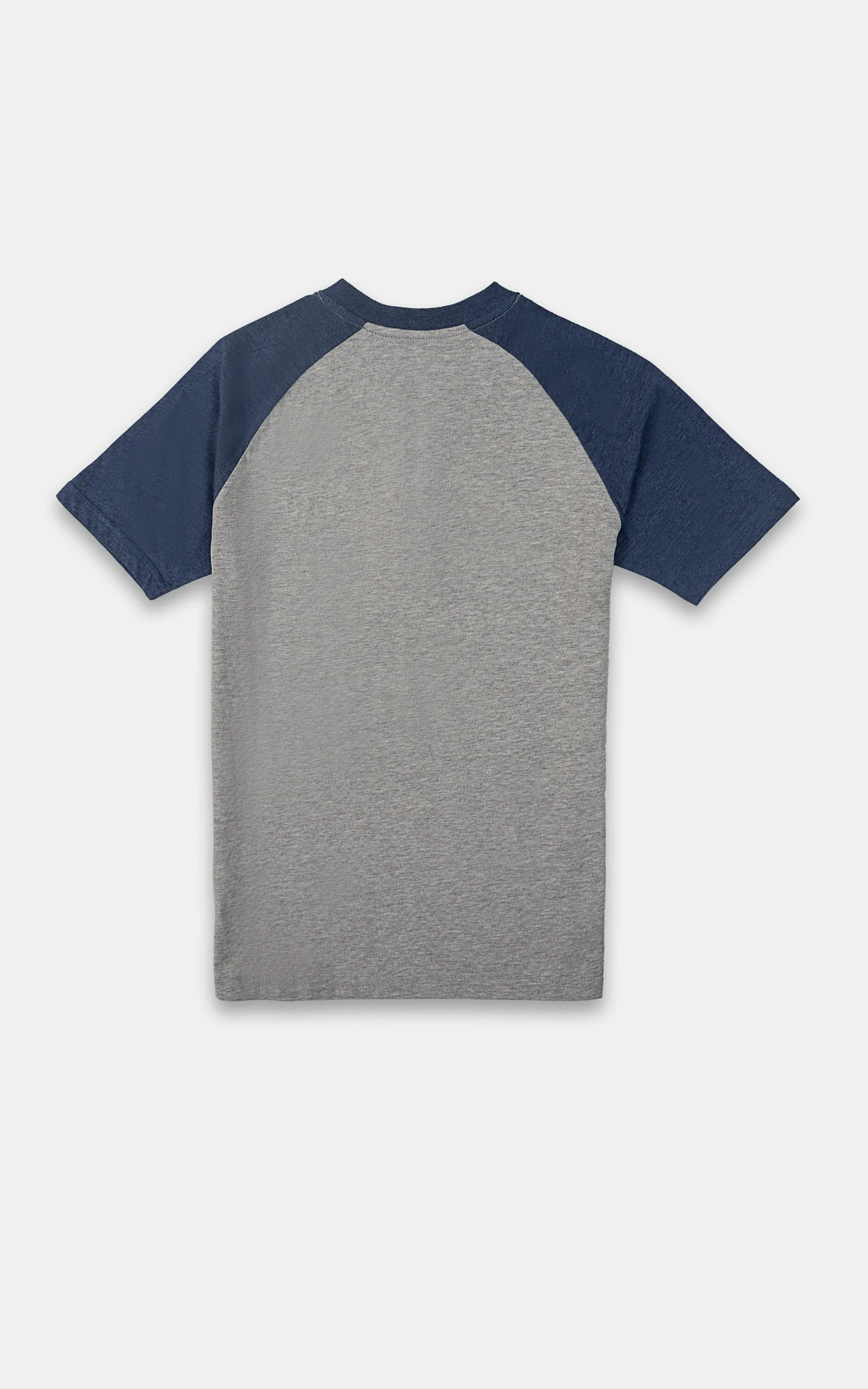 RAGLAN SLEEVES HENLEY T-SHIRT NAVY GREY