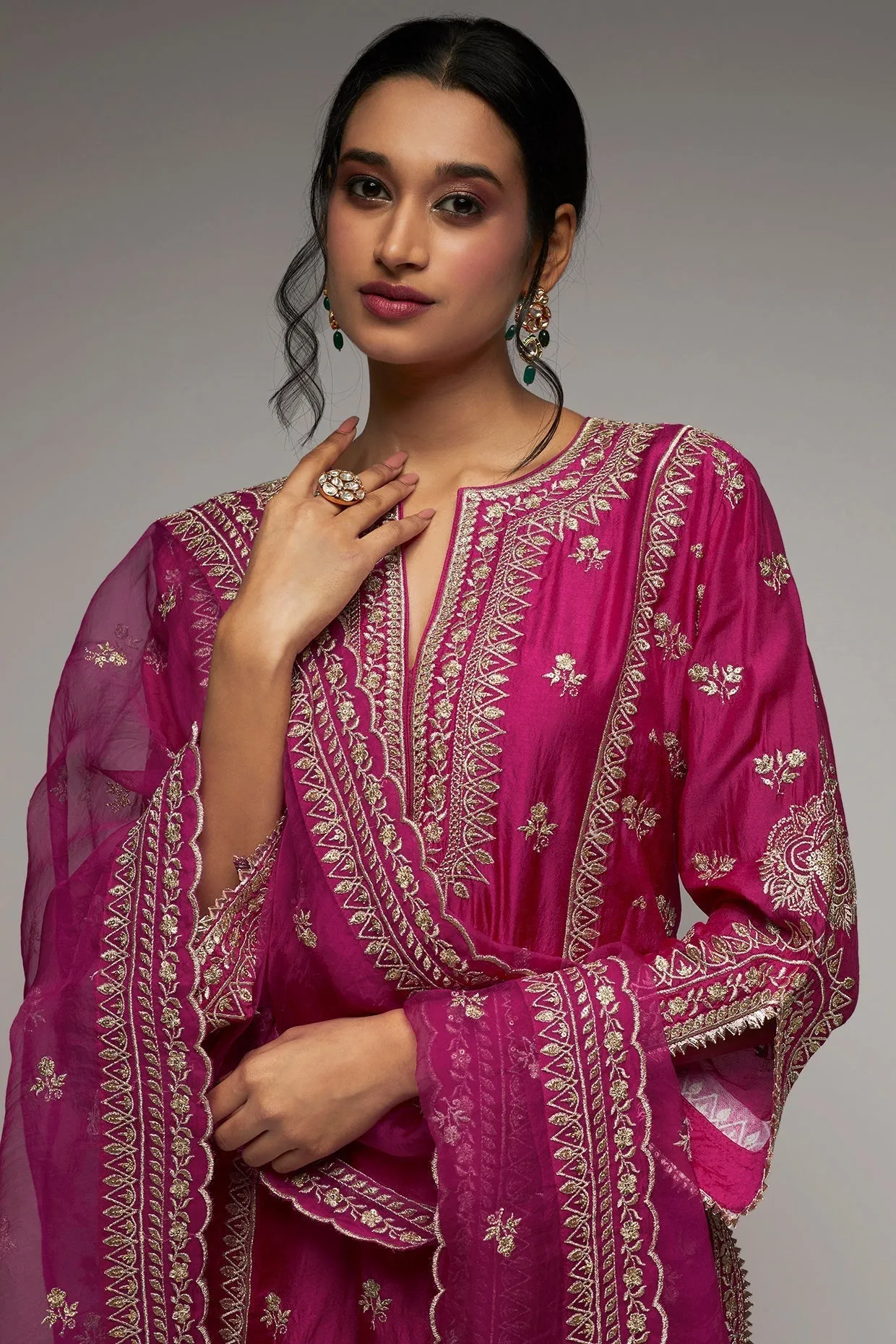 Rati Rani Pink Palazzo Set