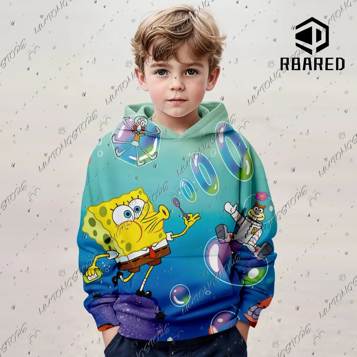 RBARED Spongebob Hoodie For Kids