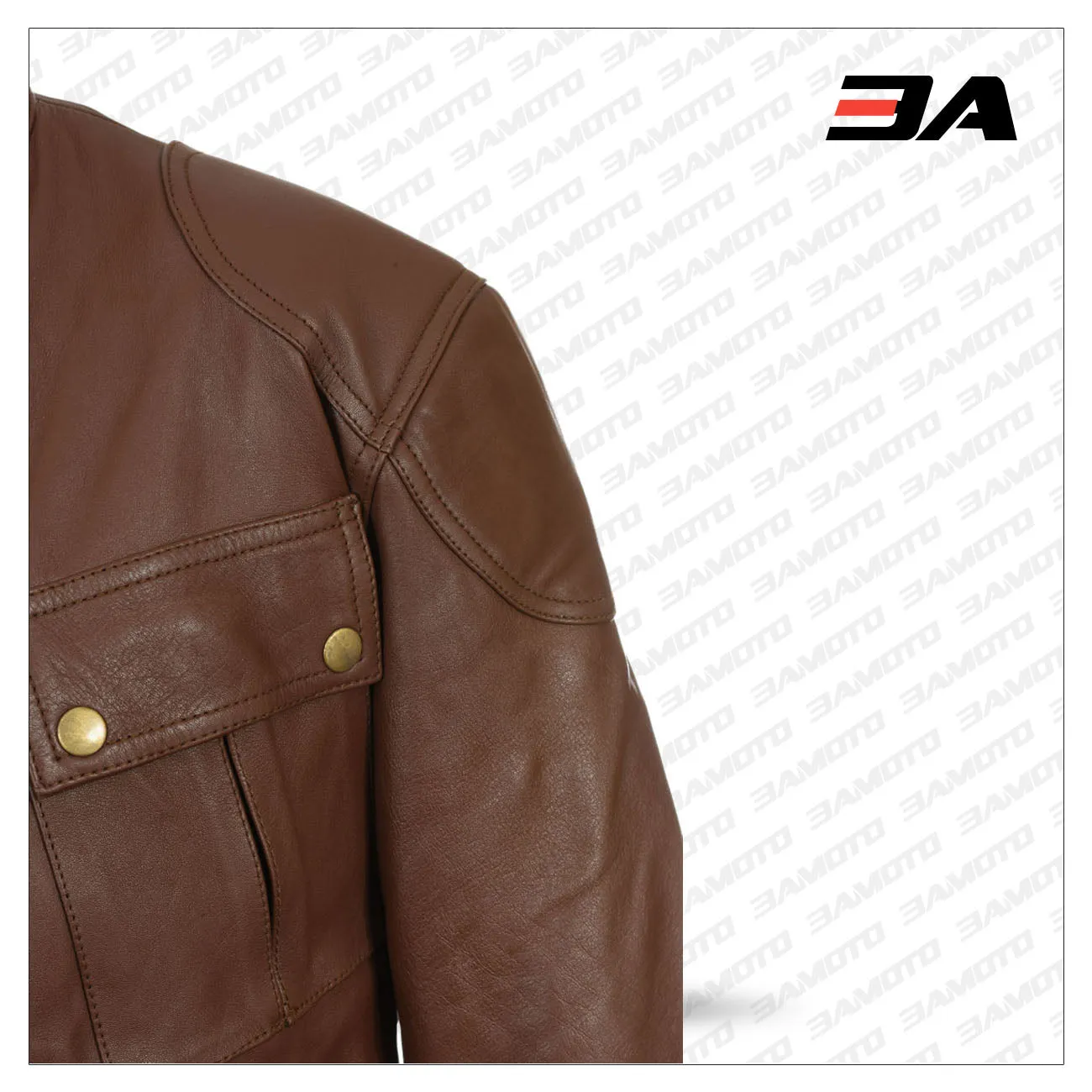 Roadmaster Pure Brown Leather Biker Jacket