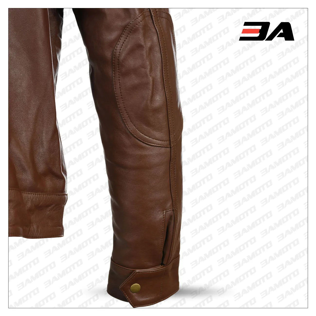 Roadmaster Pure Brown Leather Biker Jacket