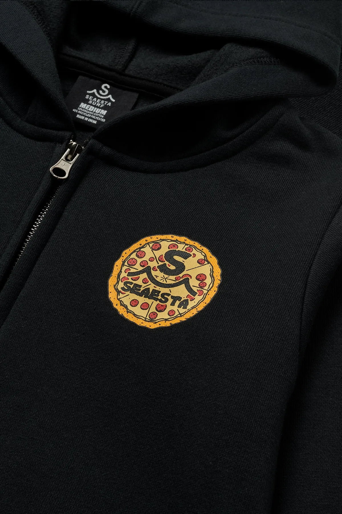 Seaesta Surf x Teenage Mutant Ninja Turtles® / Surf Eat Nap Turtles / Youth Black Zipper Hoodie