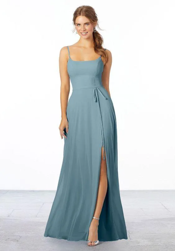 SkyBlue Slit Gown