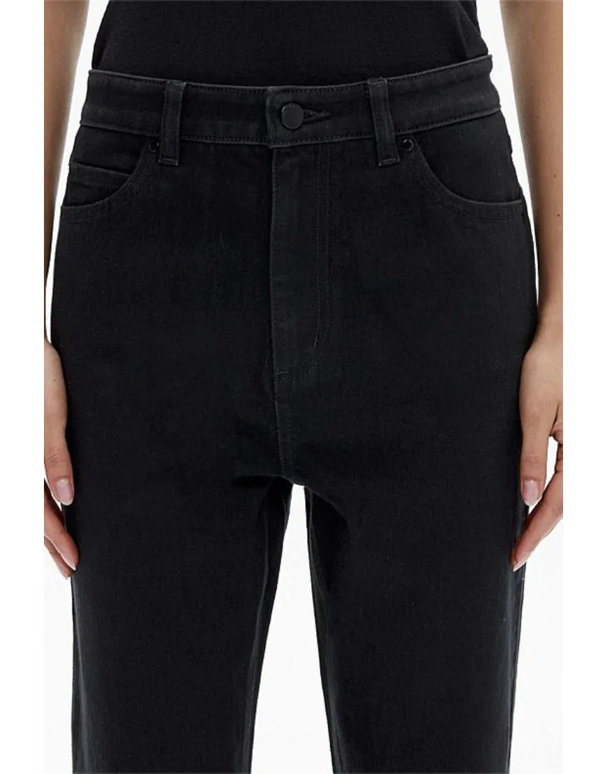 Slim Straight Jeans in Jet Black