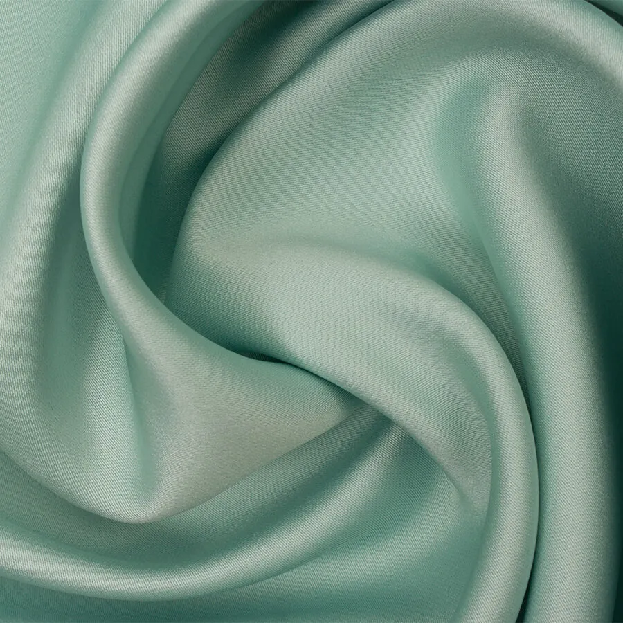 Soft Mint Double Faced Duchess Satin & Mikado