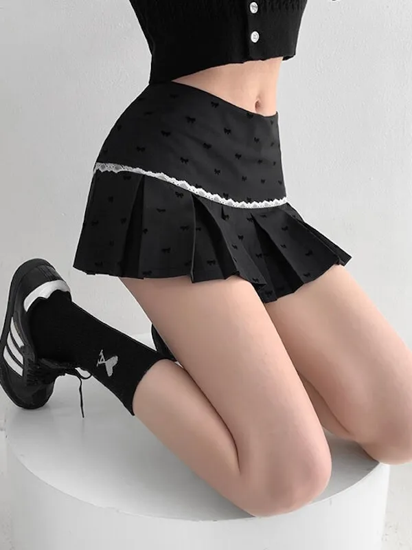 Sweetheart ballet core pleated skirt