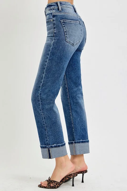 TOMMY TUMMY CONTROL HIGH RISE CROP STRAIGHT JEANS