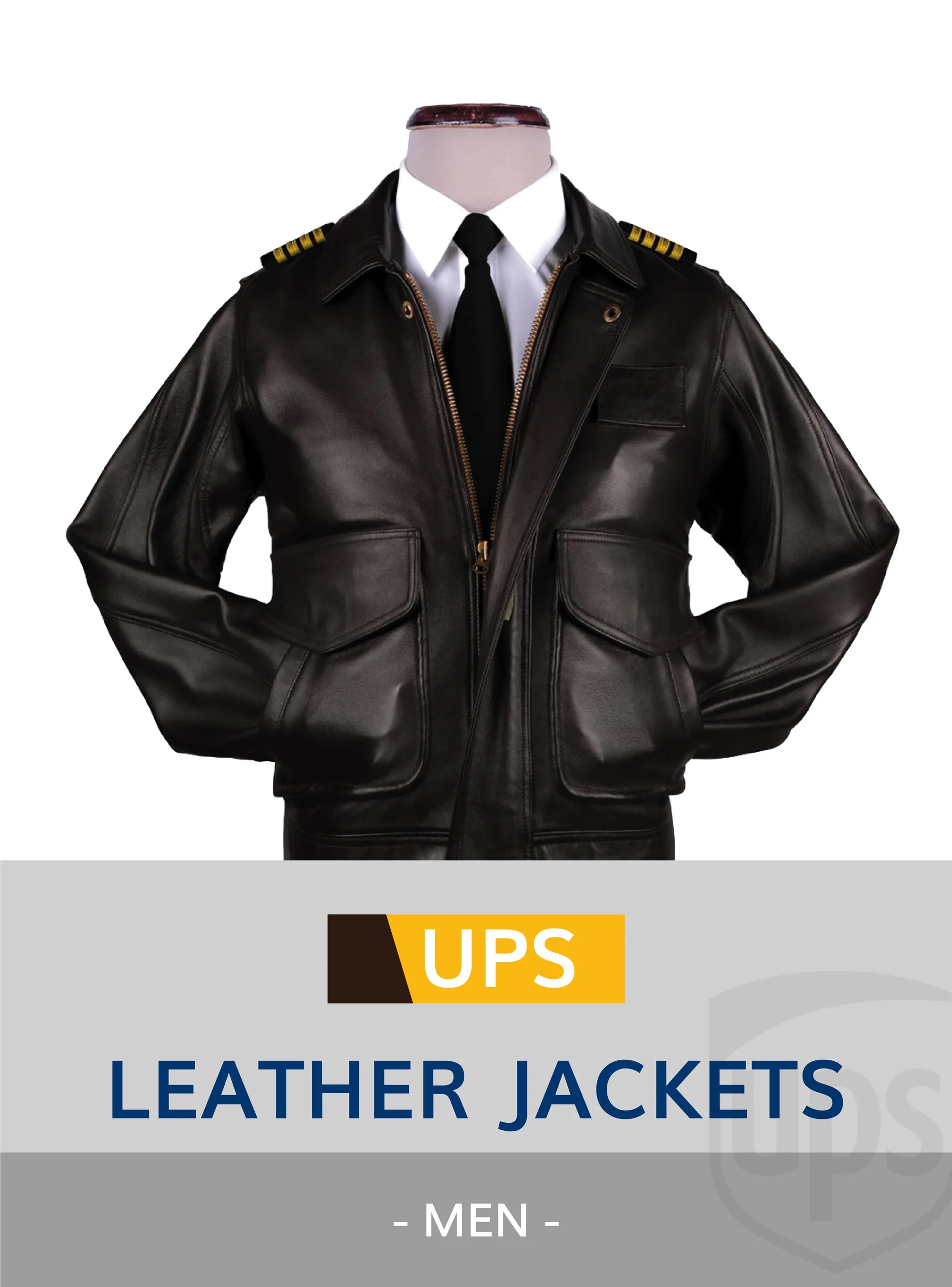 UPS BROWN UNIFORM LEATHER JACKETS MEN