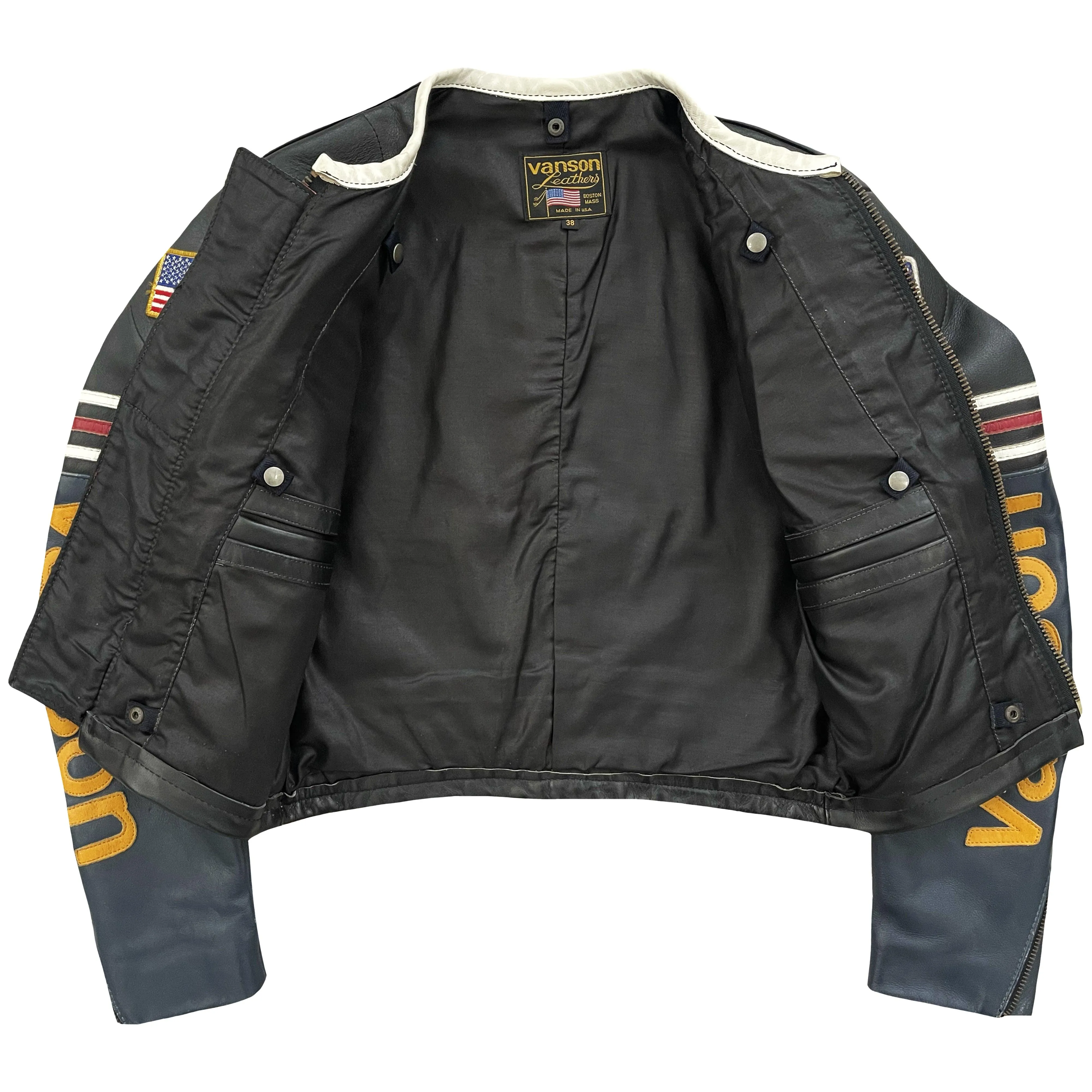 Vanson Leathers One Star Motorcycle Racer Jacket - S