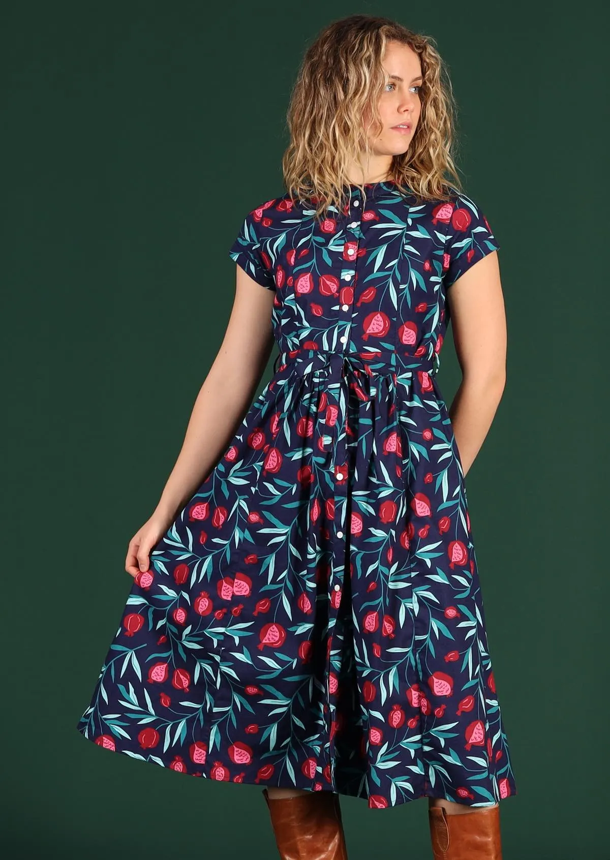 Vivien Dress Pomegranate