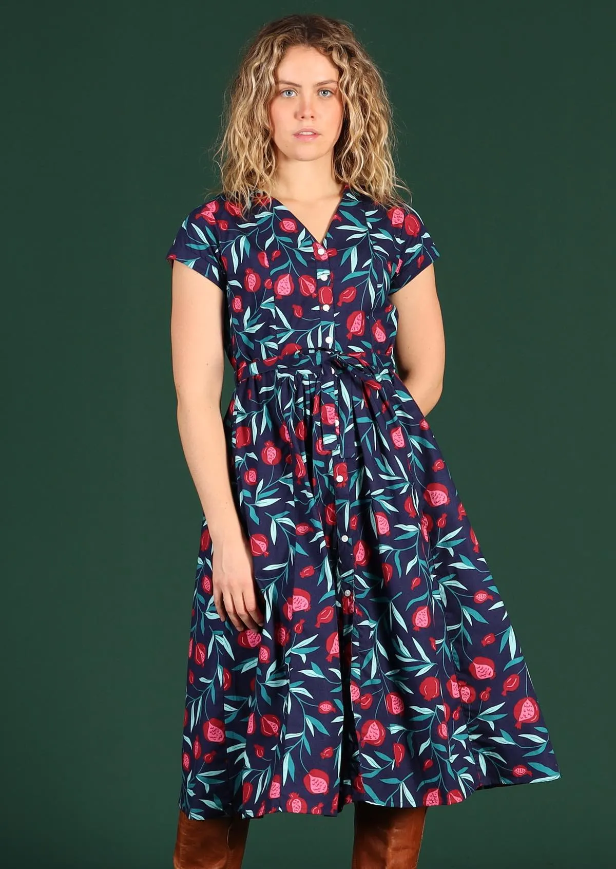 Vivien Dress Pomegranate