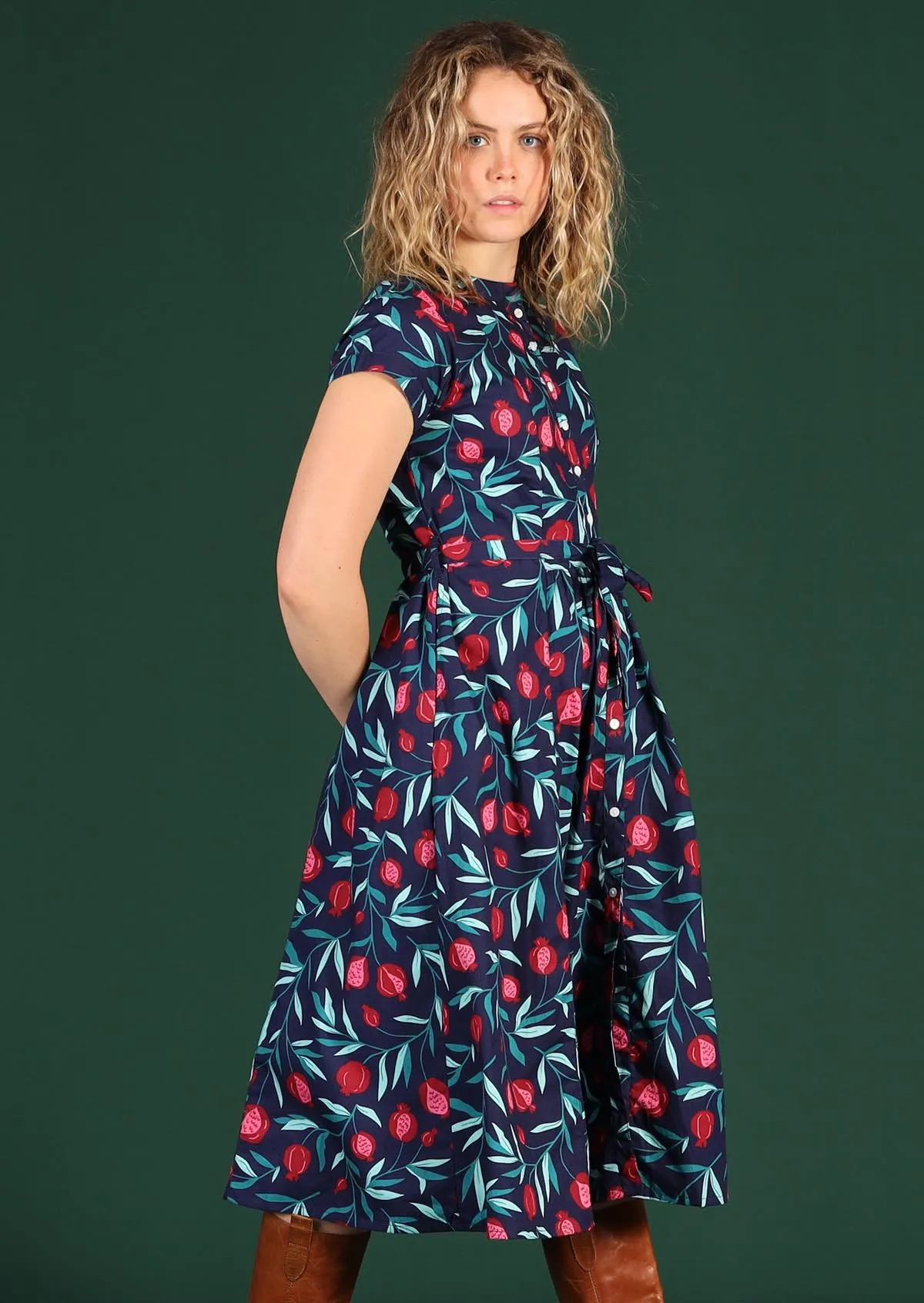 Vivien Dress Pomegranate