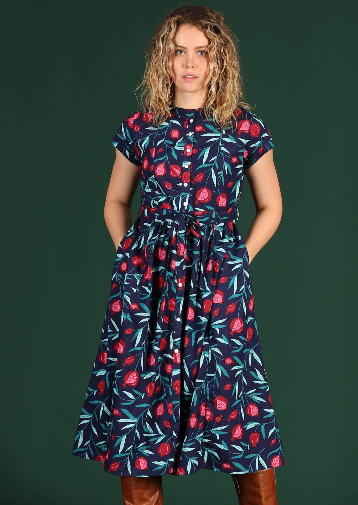 Vivien Dress Pomegranate