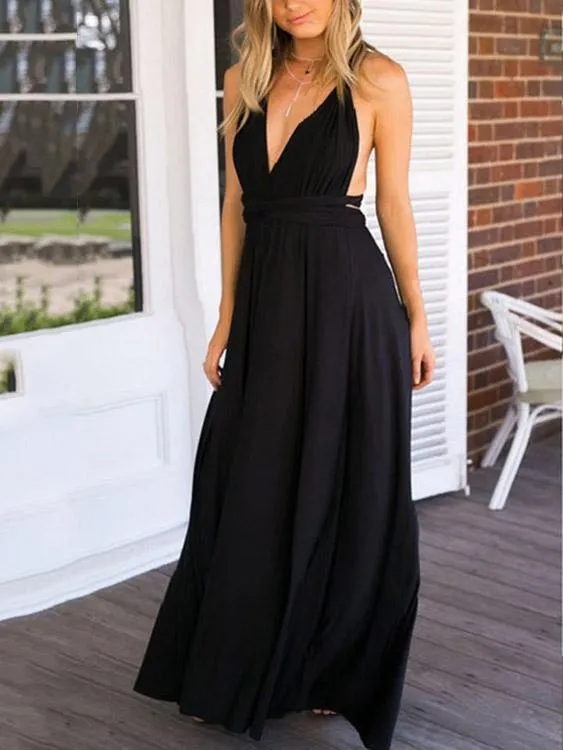 Wholesale Sleeveless Backless Maxi Dresses