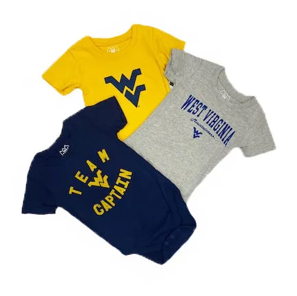 WVU 3 Pack Hopper Onesies